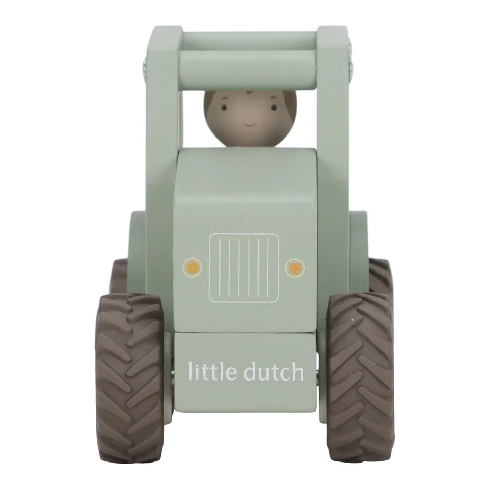 Little Dutch - Houten tractor - groen