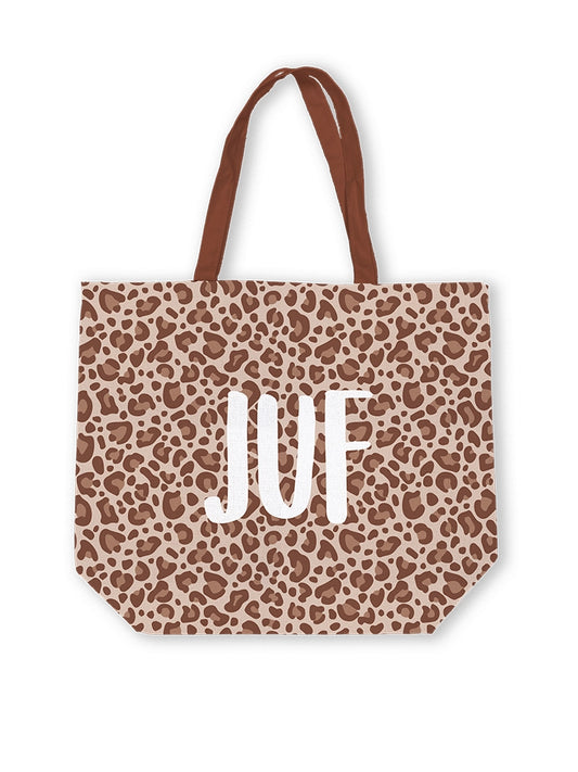 Canvas tas liefste juf Leopard
