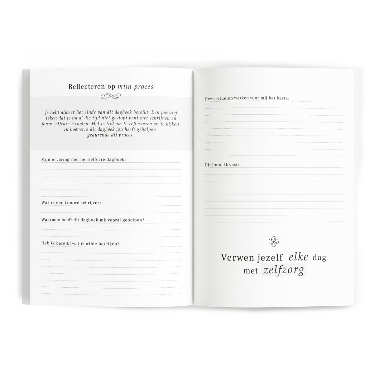 Dagboek voor Selfcare - Linnen roze met goudfolie