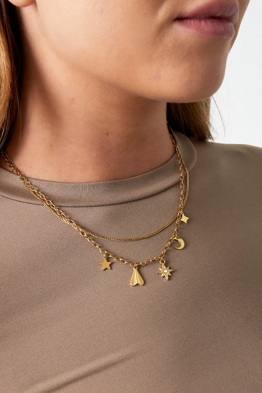 Ketting stainless steel goud - Bedel Sky