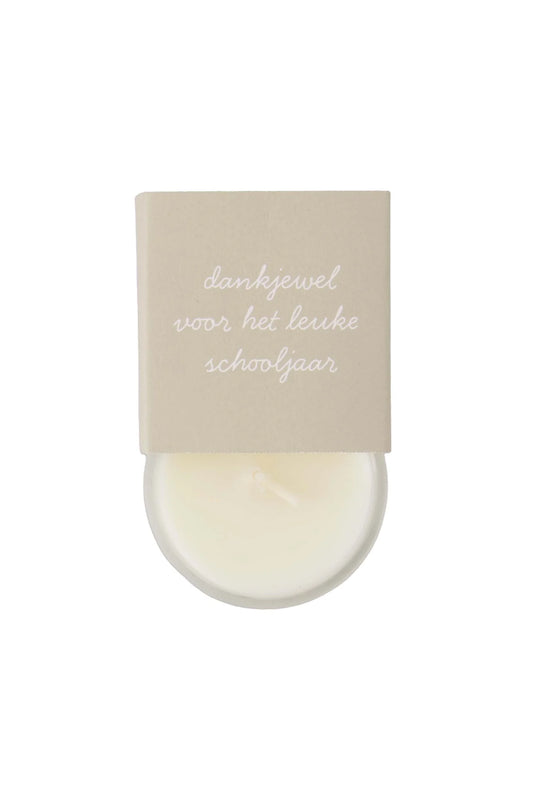 Zusss geurkaarsje in wikkel schooljaar