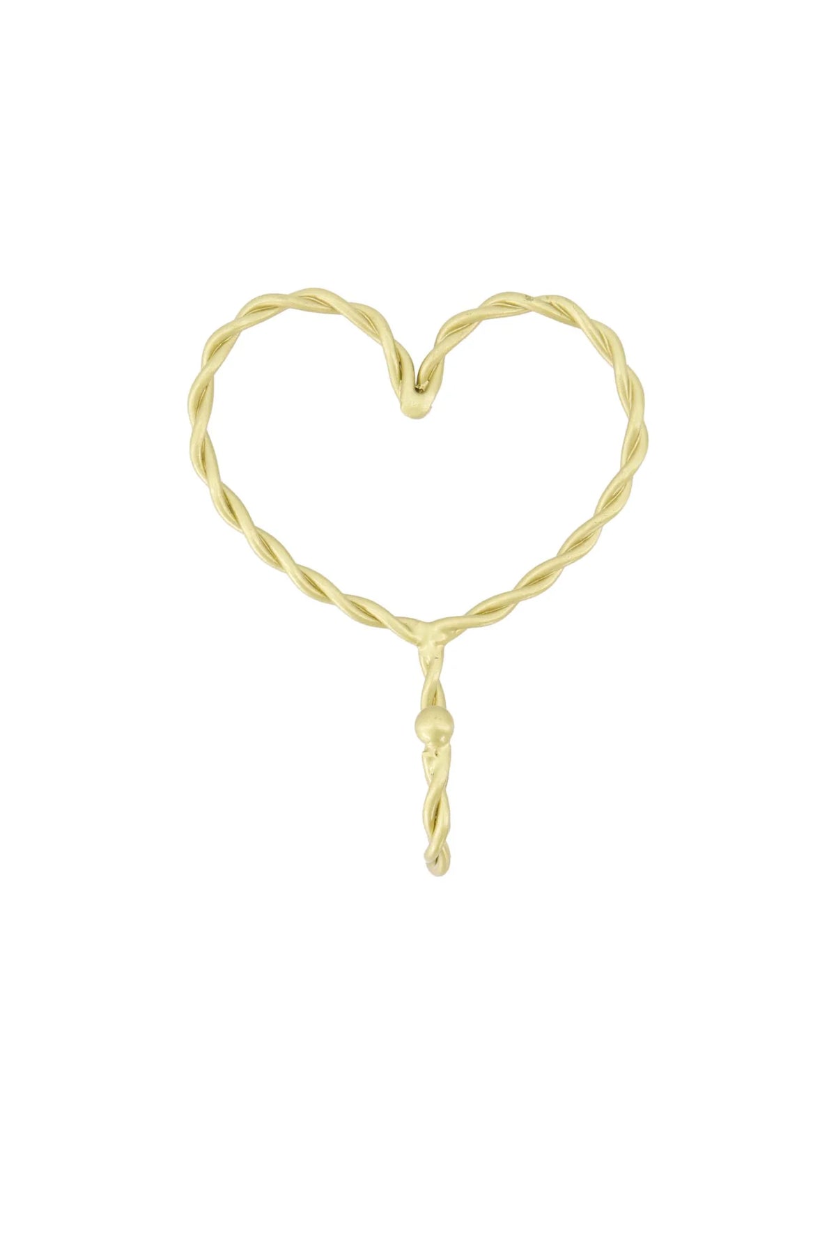 Zusss wandhaak metaal hartje goud