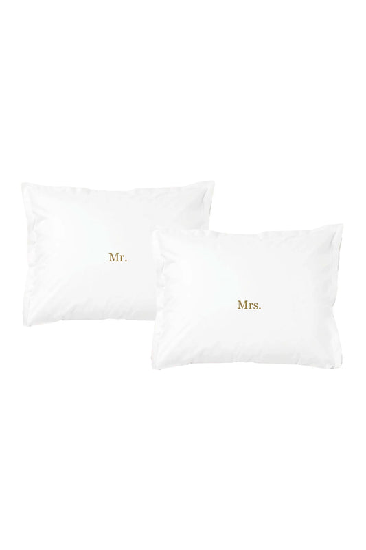 Zusss set van 2 kussenslopen Mr & Mrs