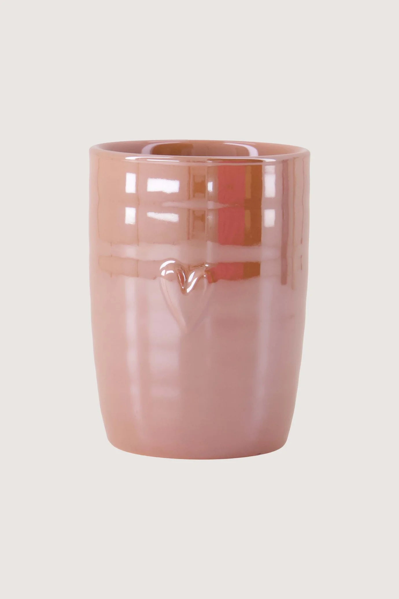 Zusss koffiemok parelmoer hartje roze