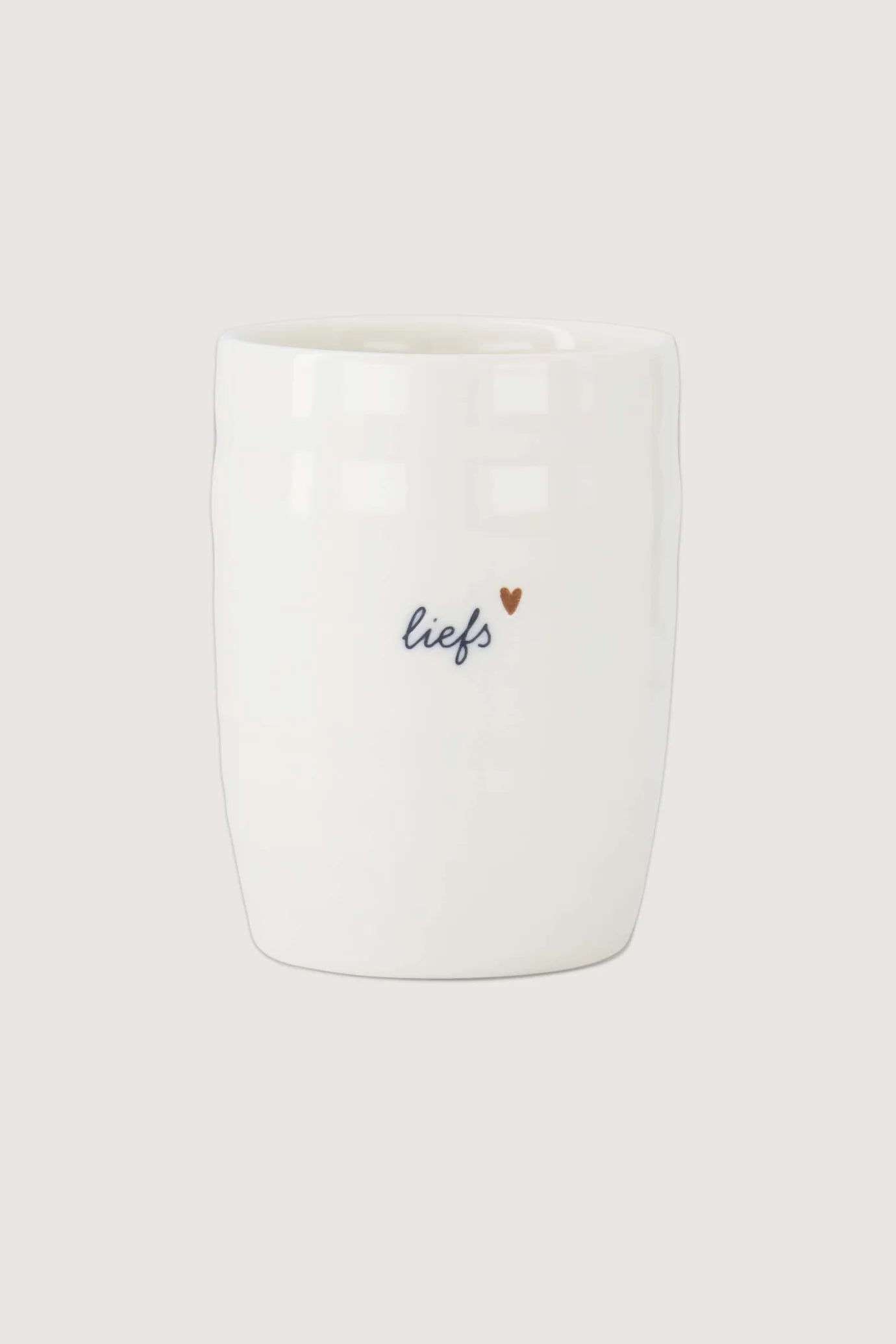 Zusss koffiemok liefs wit met hartje