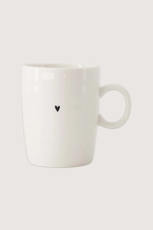 Zusss theemok wit met oor - zwart hartje
