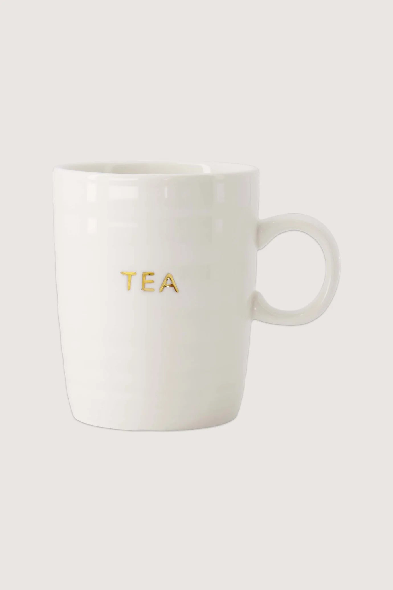 Zusss theemok wit met oor - tea gouden letters
