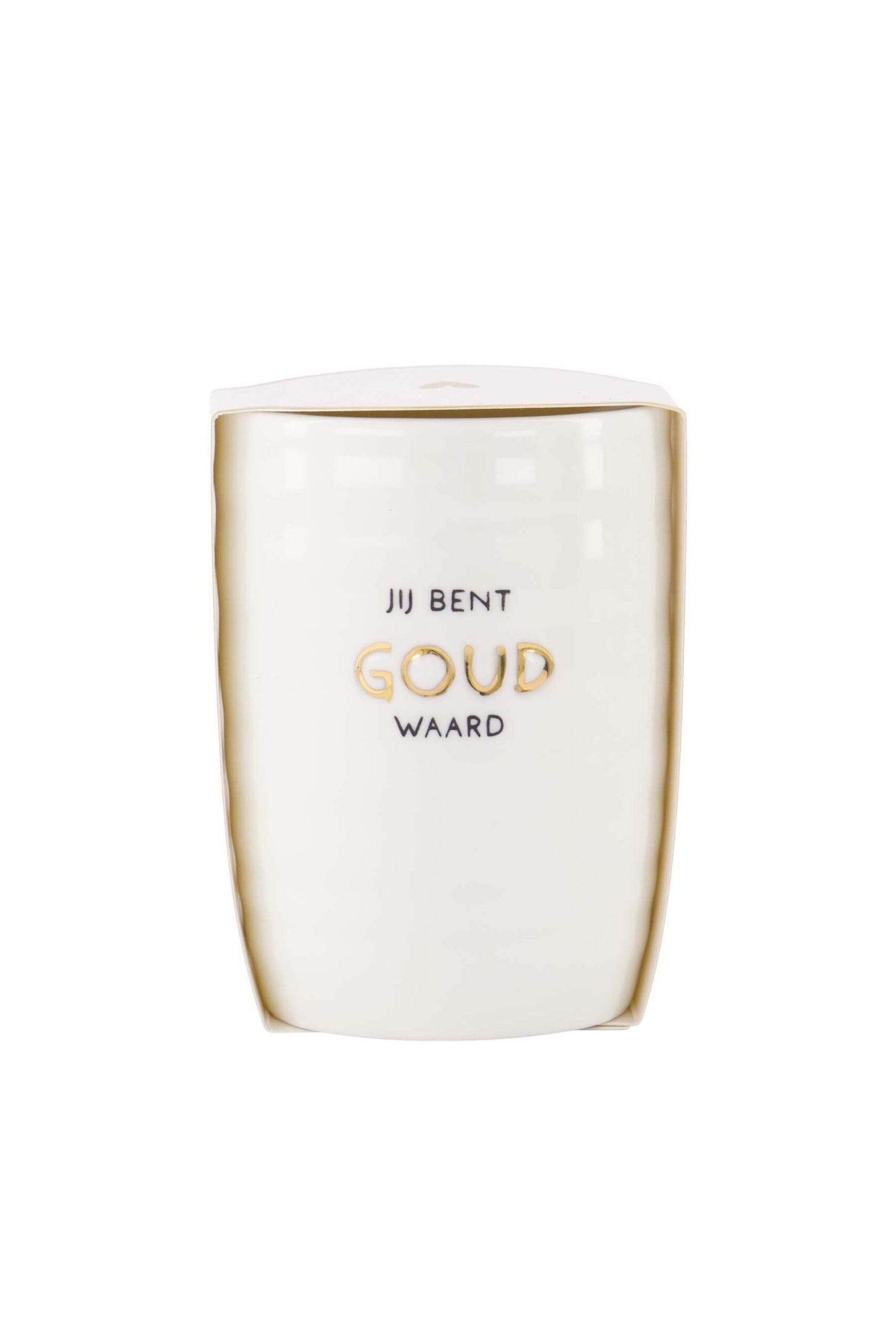 Zusss – koffiemok wit/goud ‘jij bent goud waard’