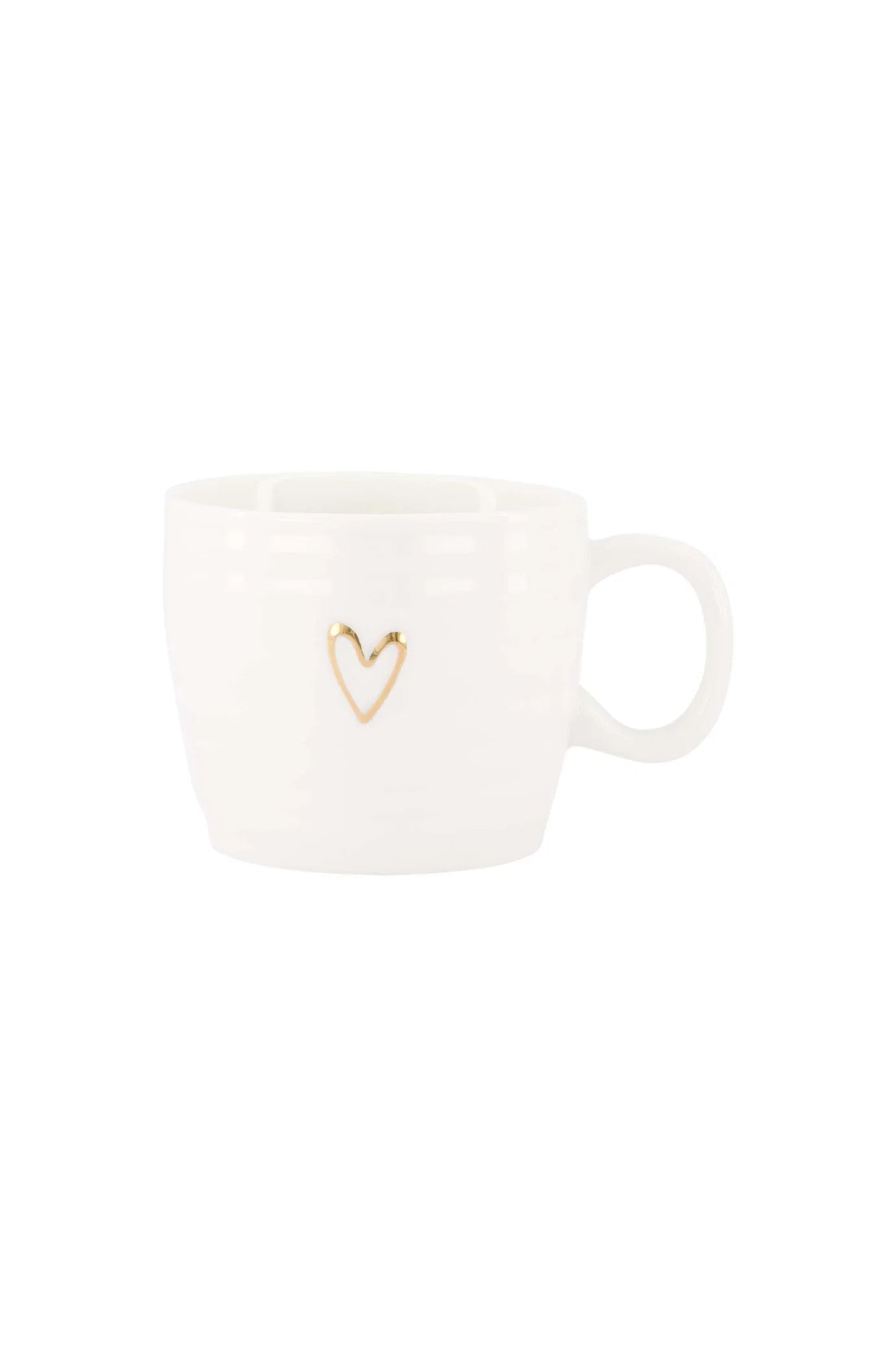 Zusss cappuccino mok lijn hartje - wit/goud
