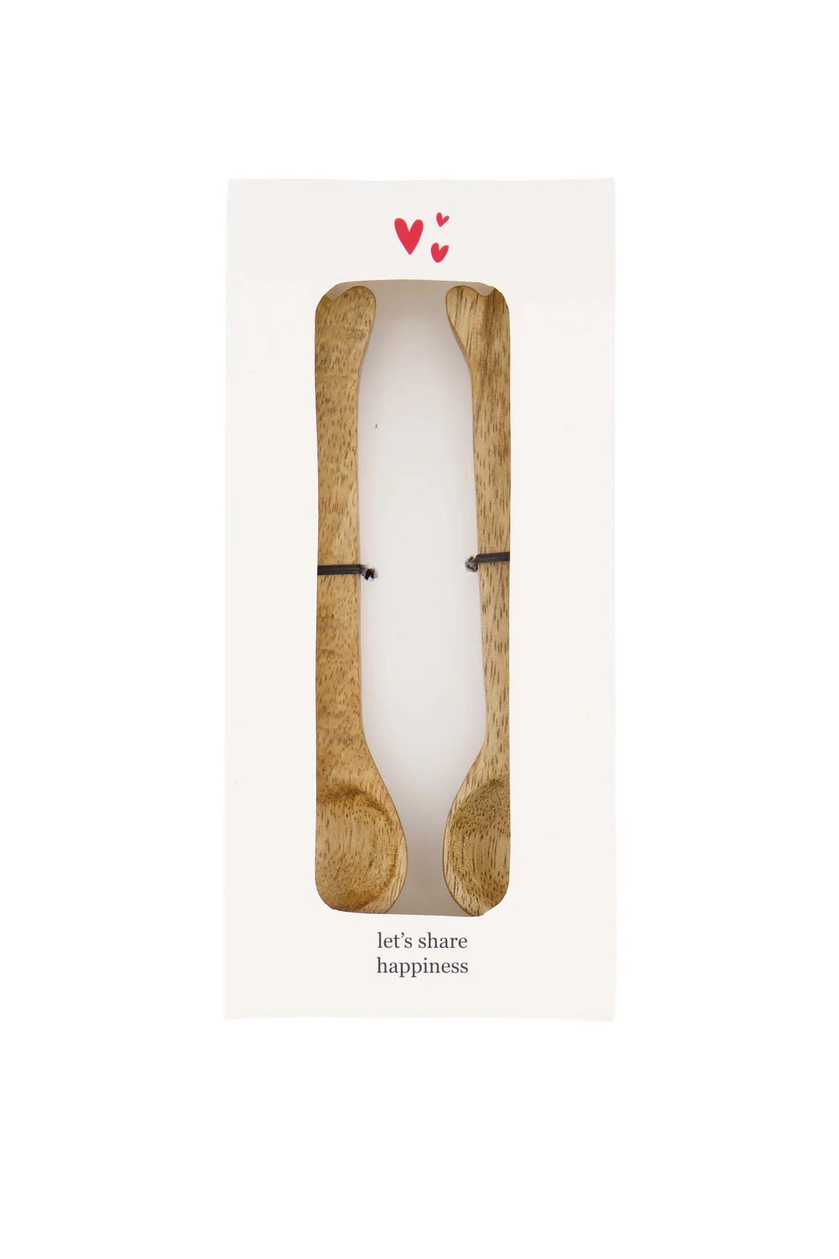 Zusss set van 2 lepeltjes hout hartje