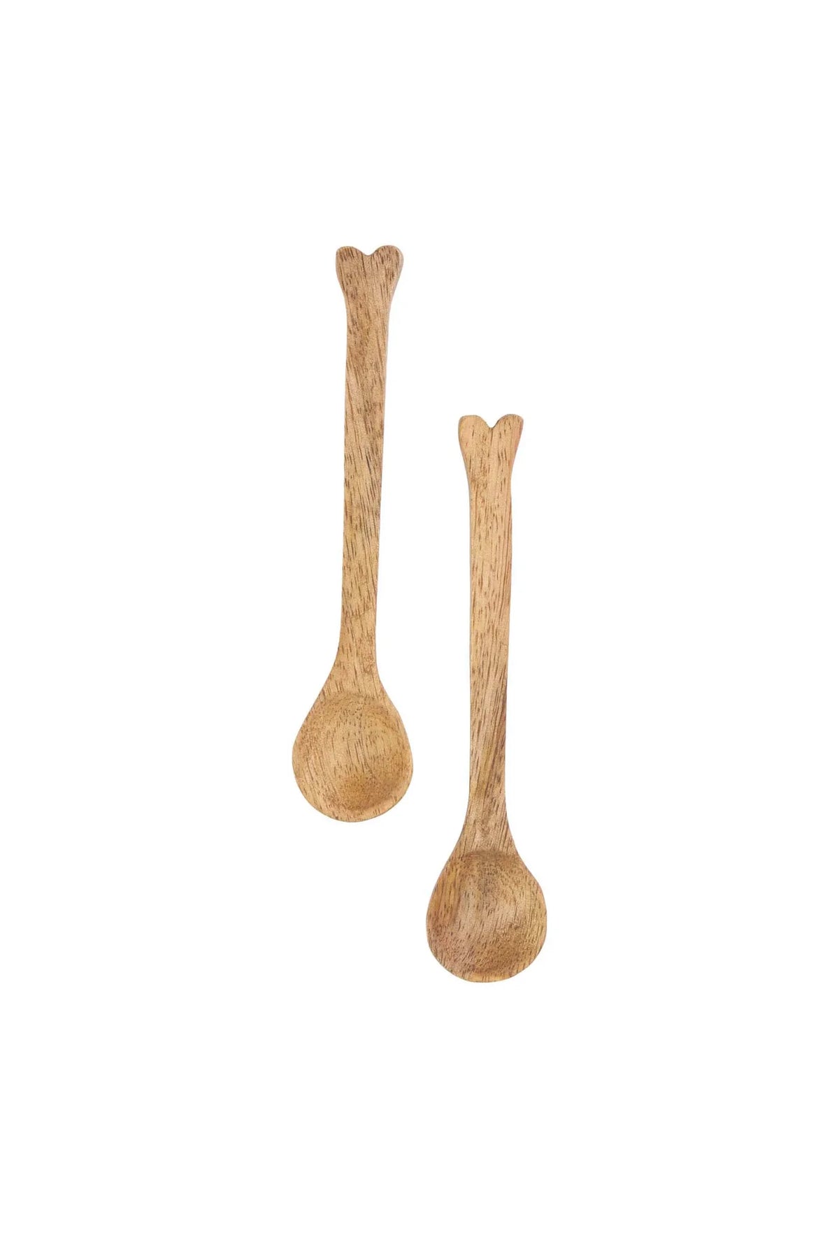 Zusss set van 2 lepeltjes hout hartje
