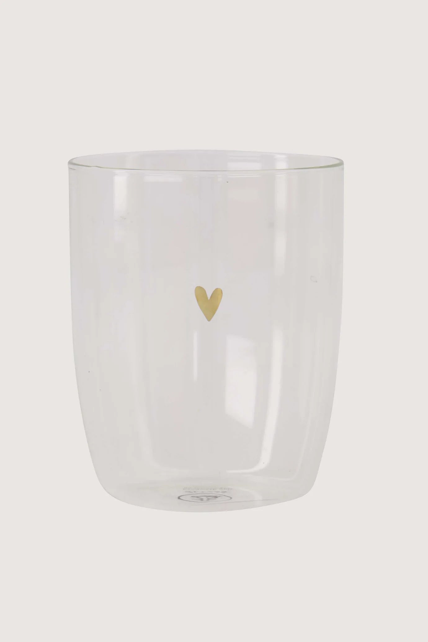 Zusss drinkglas hartje transparant