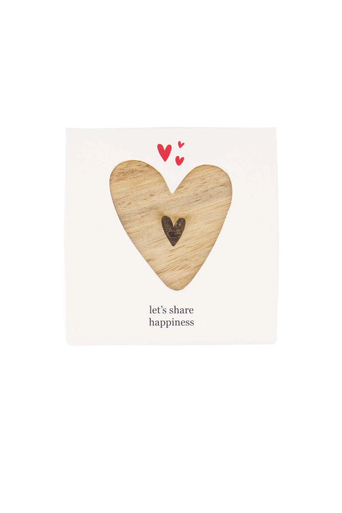 Zusss set van 4 onderzetters hout hartje