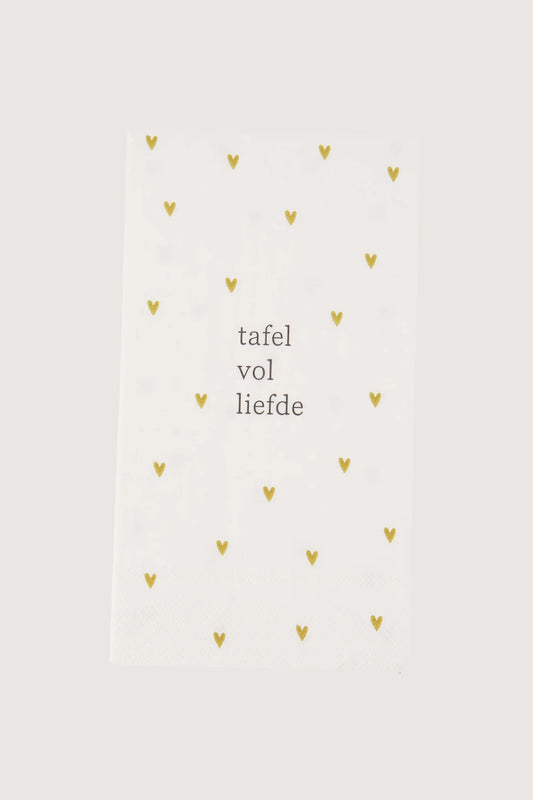 Zusss servetten rechthoek hartjes tafel vol liefde