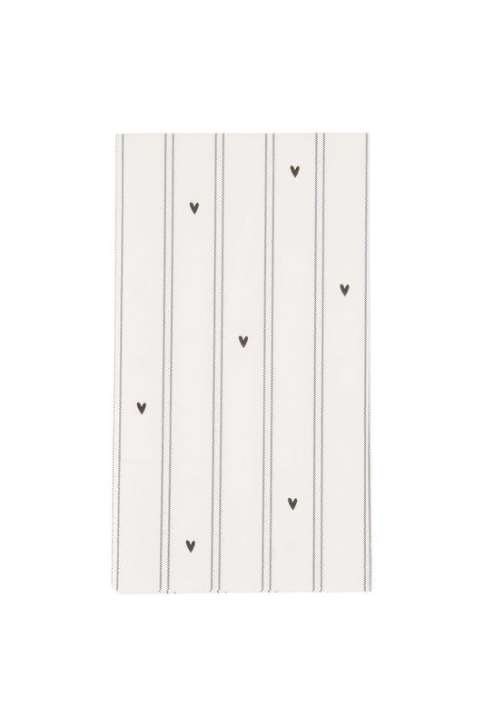 Zusss servetten rechthoek strepen / hartjes