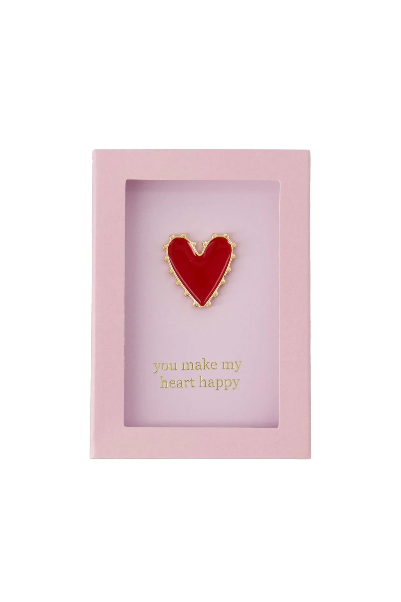 Zusss broche in doosje you make my heart happy