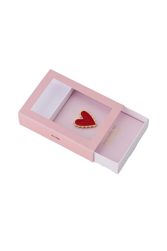 Zusss broche in doosje you make my heart happy