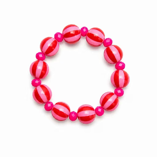 Colori Ribelle - Armband red/pink stripe