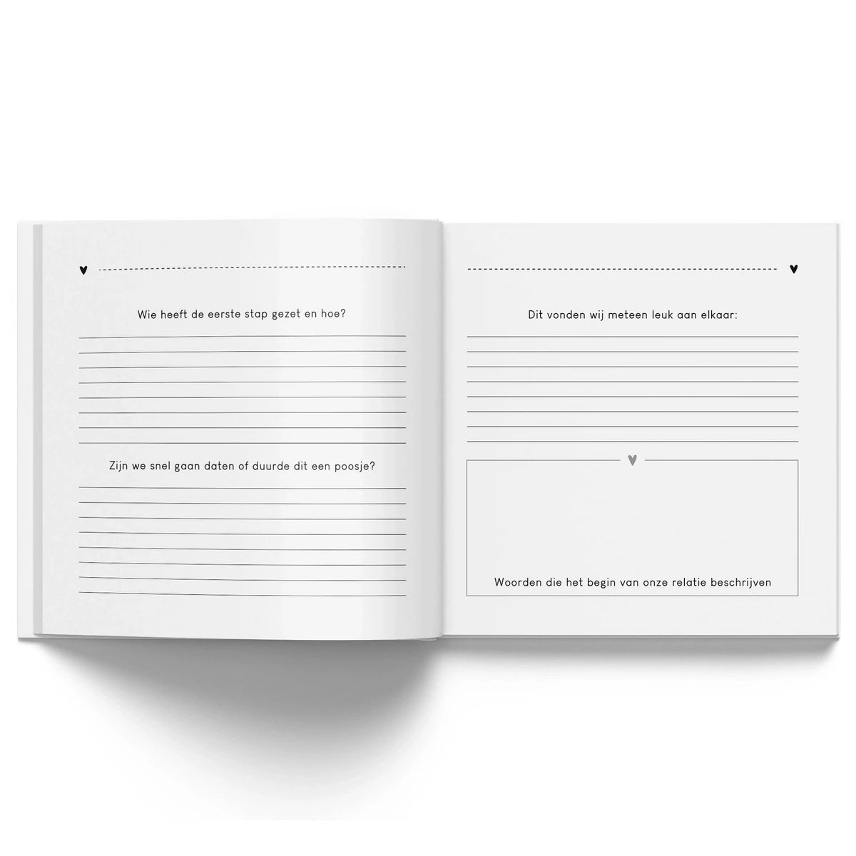 Liefdesboek voor koppels - Beige met Goudfolie