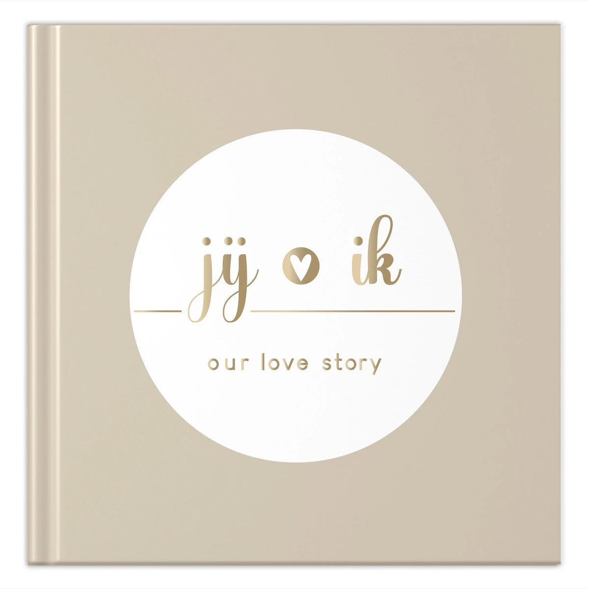 Liefdesboek voor koppels - Beige met Goudfolie