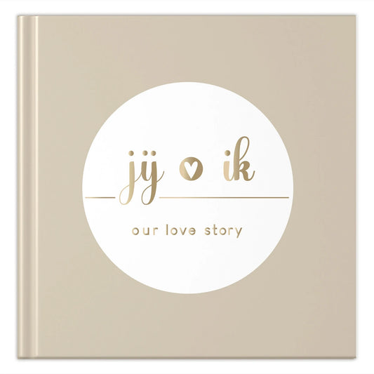 Liefdesboek voor koppels - Beige met Goudfolie