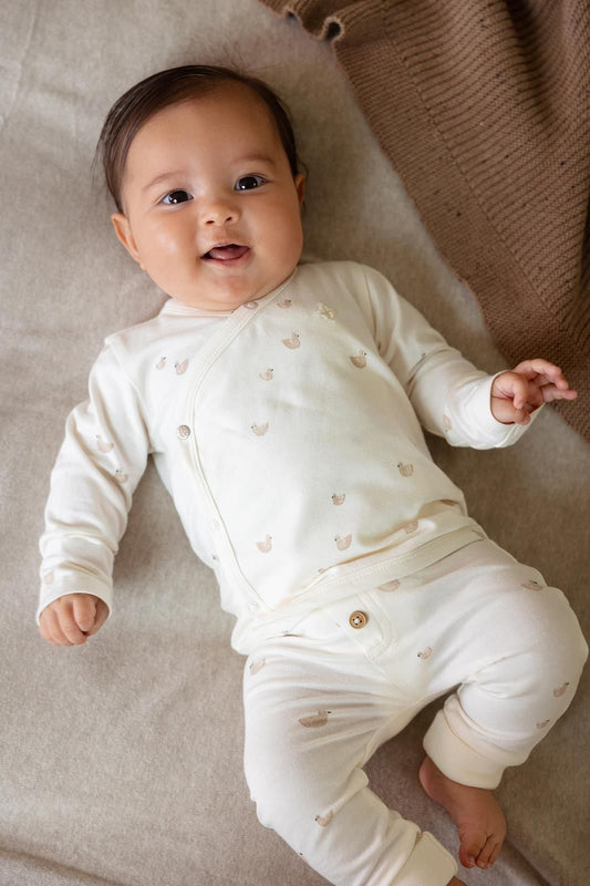 Noppies Baby Broek Neal - Animals pattern Off white