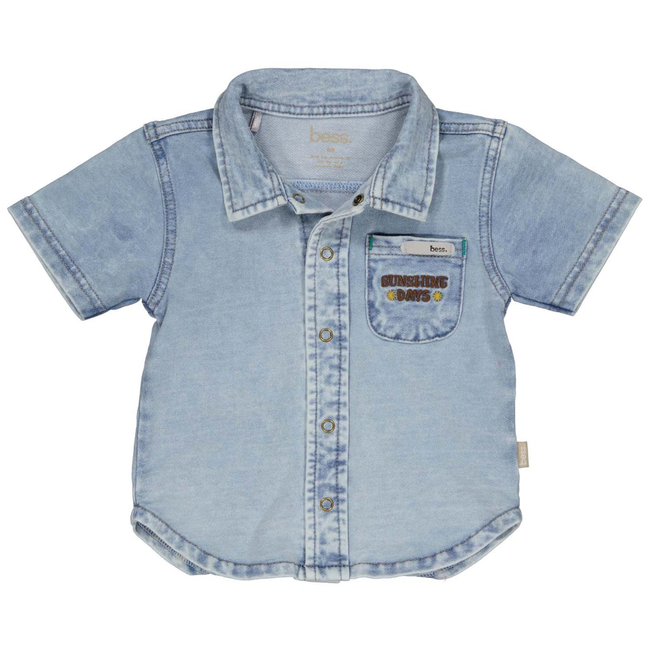 Bess - Blouse jog denim - Stone Wash