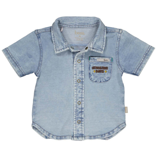 Bess - Blouse jog denim - Stone Wash