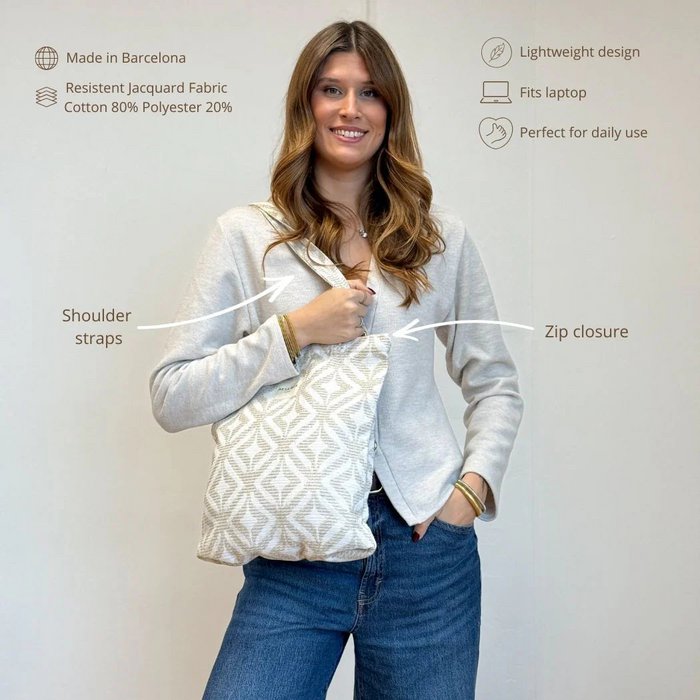 De la mur - Tote Bag met rits CAMPO