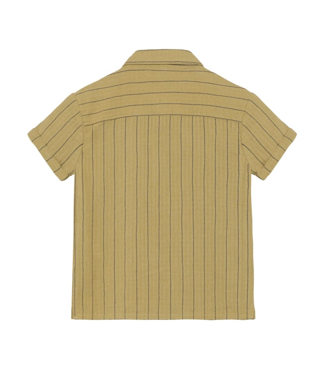 Daily7 Overhemd Small Stripe Pale Olive Green