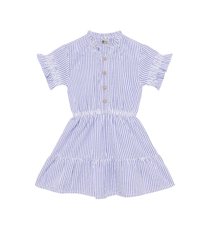 Daily7 Jurk Stripe Ruffle Lolite