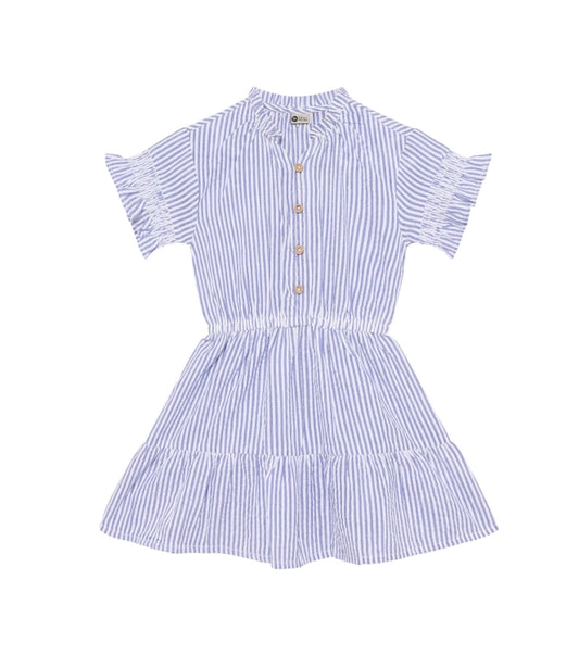 Daily7 Jurk Stripe Ruffle Lolite