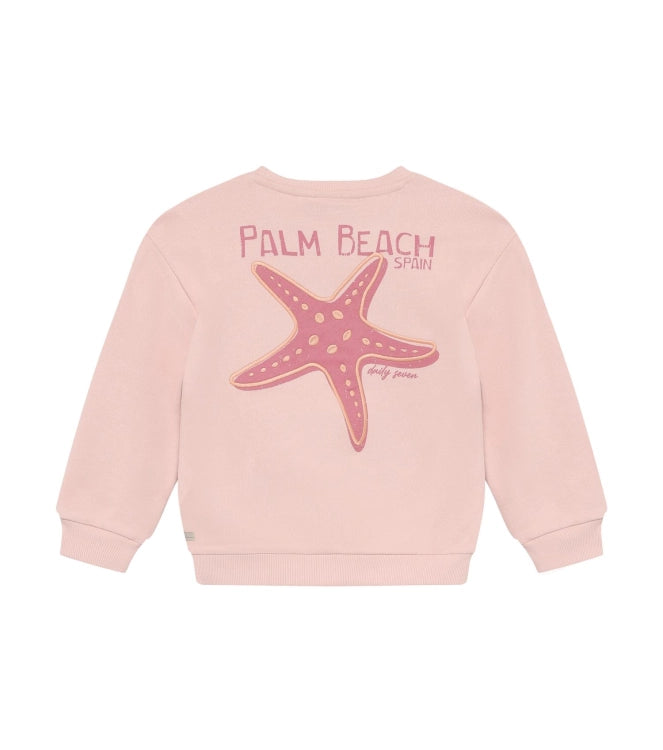 Daily7 - Sweater backprint - Silver pink