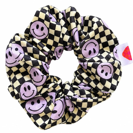 Colori Ribelle -  Scrunchie green/block smiley purple
