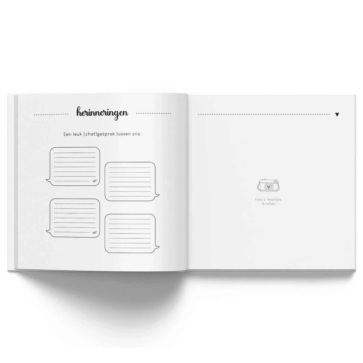 Liefdesboek voor koppels - Beige met Goudfolie