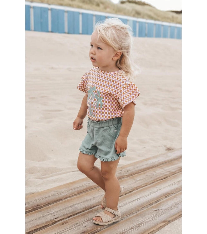Your Wishes - Mini check - Ruffle shirt - multicolor ruitjes