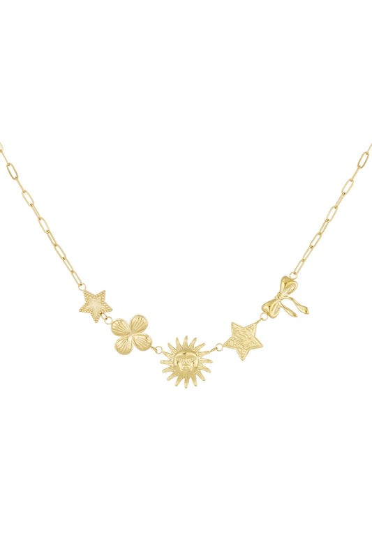 Ketting stainless steel goud - Bedels dream