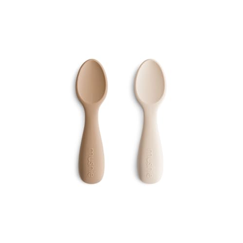 Mushie Toddler Starter Spoons - Nude, Sand