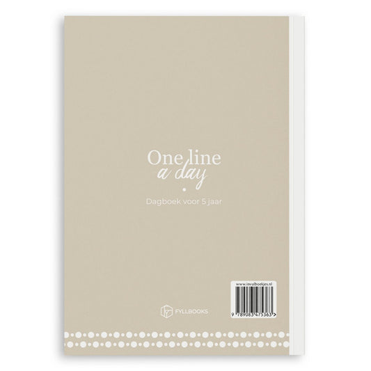 One Line A Day dagboek - Beige