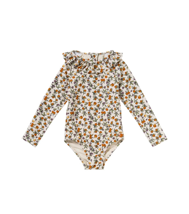 Salted Stories - Pomme Flower UV-werend badpak - White Swan