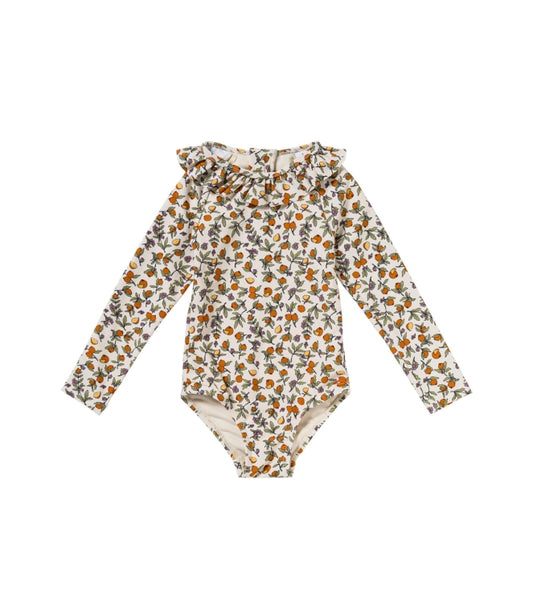 Salted Stories - Pomme Flower UV-werend badpak - White Swan
