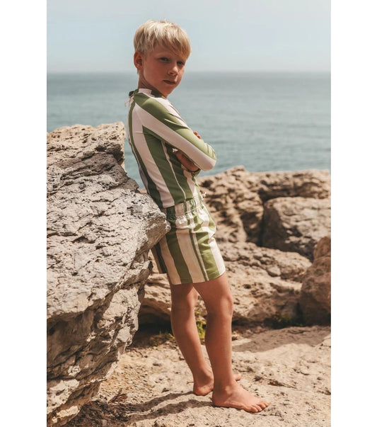 Zwembroek Wide Stripe | Swim Shorts | Iguana