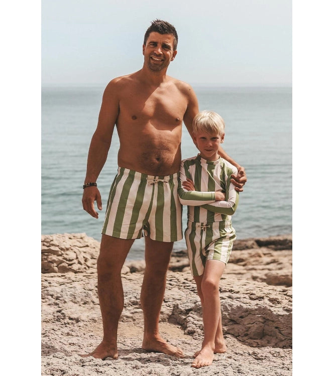Zwembroek Wide Stripe | Swim Shorts | Iguana