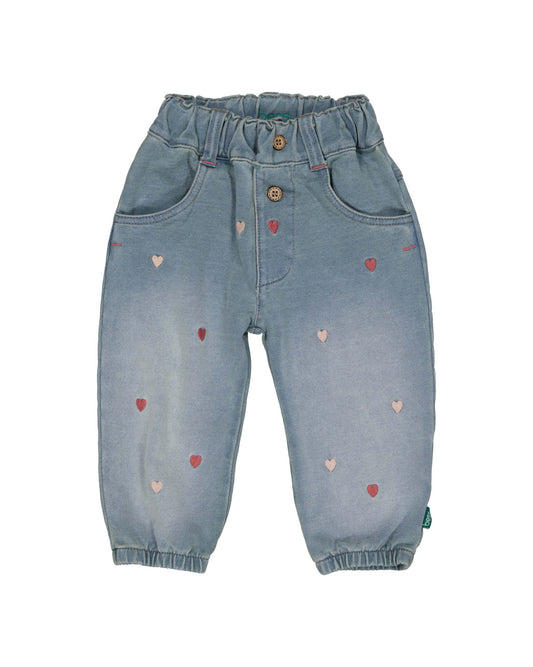 Bess meisjes denim jog met hartjes