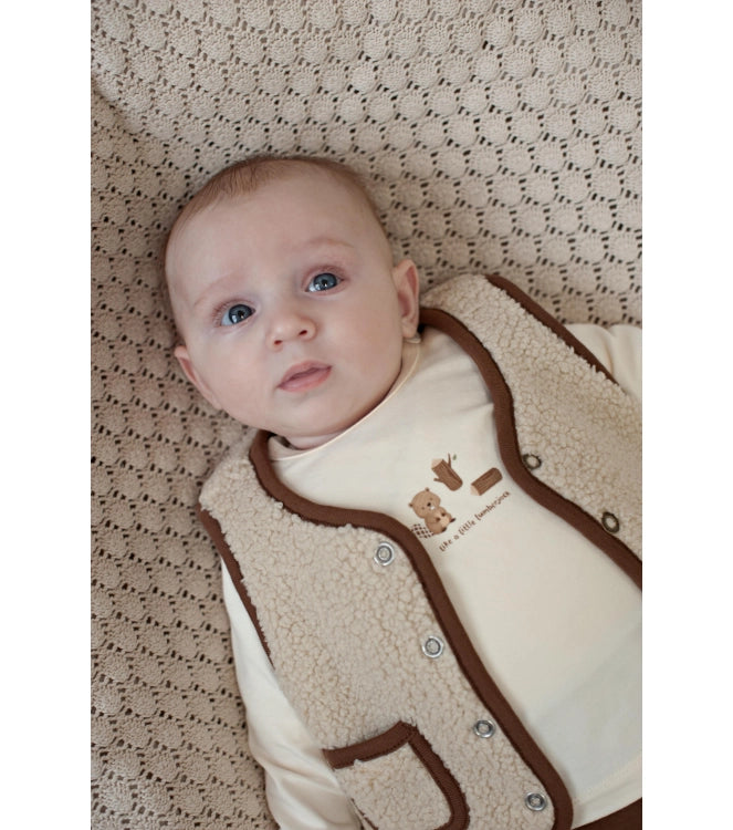 Feetje Teddy gilet omkeerbaar - Tiny Timber Tales Off