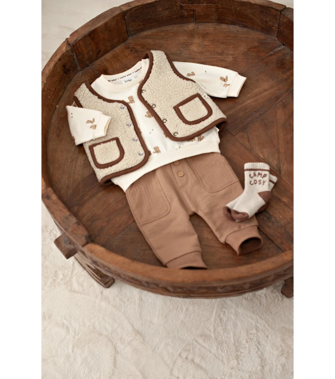 Feetje Teddy gilet omkeerbaar - Tiny Timber Tales Off
