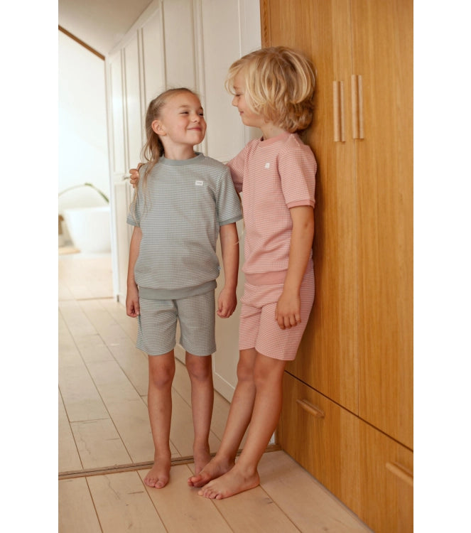 Feetje Shortama wafelpyjama - Summer Special Mauve