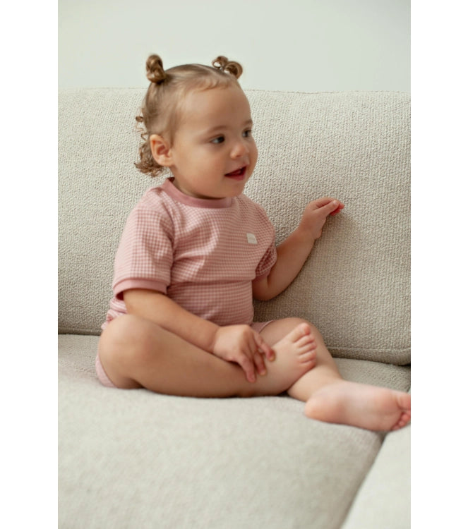 Feetje Shortama wafelpyjama - Summer Special Mauve