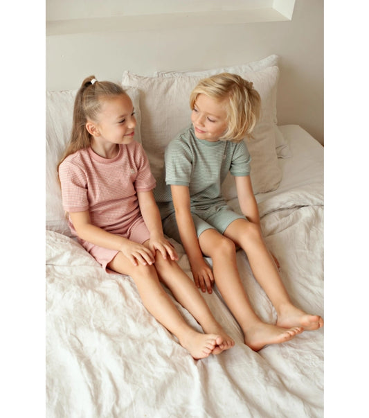 Feetje Shortama wafelpyjama - Summer Special Mauve