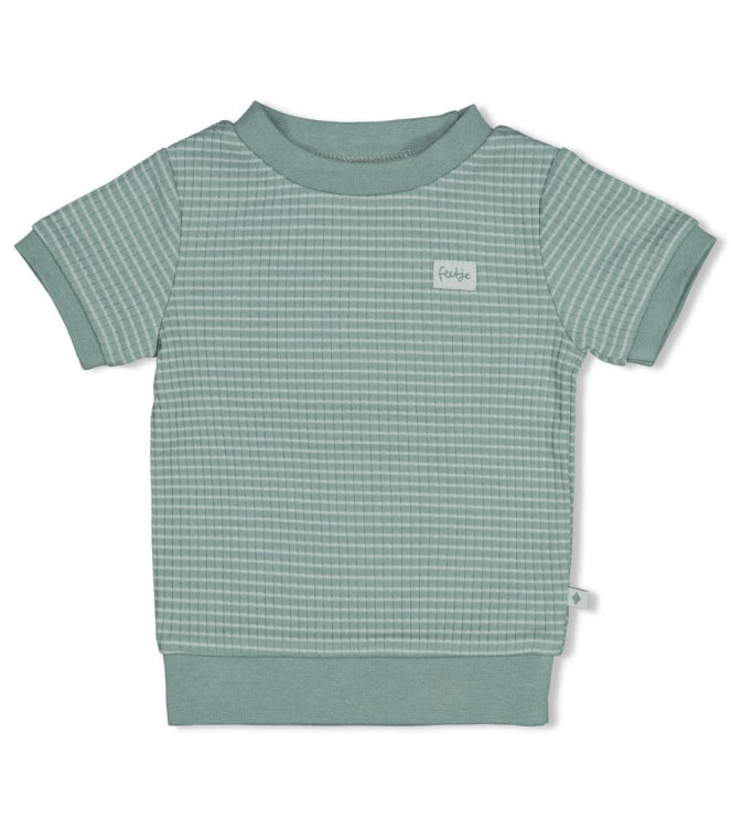 Feetje Shortama wafel - Summer Special Zeegroen